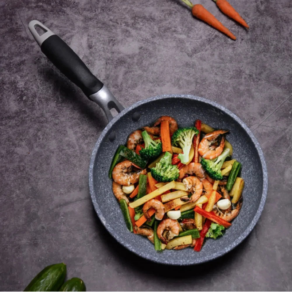 Durable Stone Frying Pan28/26/24/20cm Wok Non-stick Pan