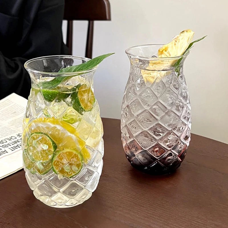 250ml-865ml INS Glass Cup Pineapple Shape