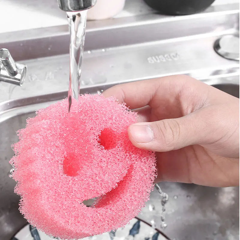 8pcs Creative Happy Face Magic Cleaning Brush