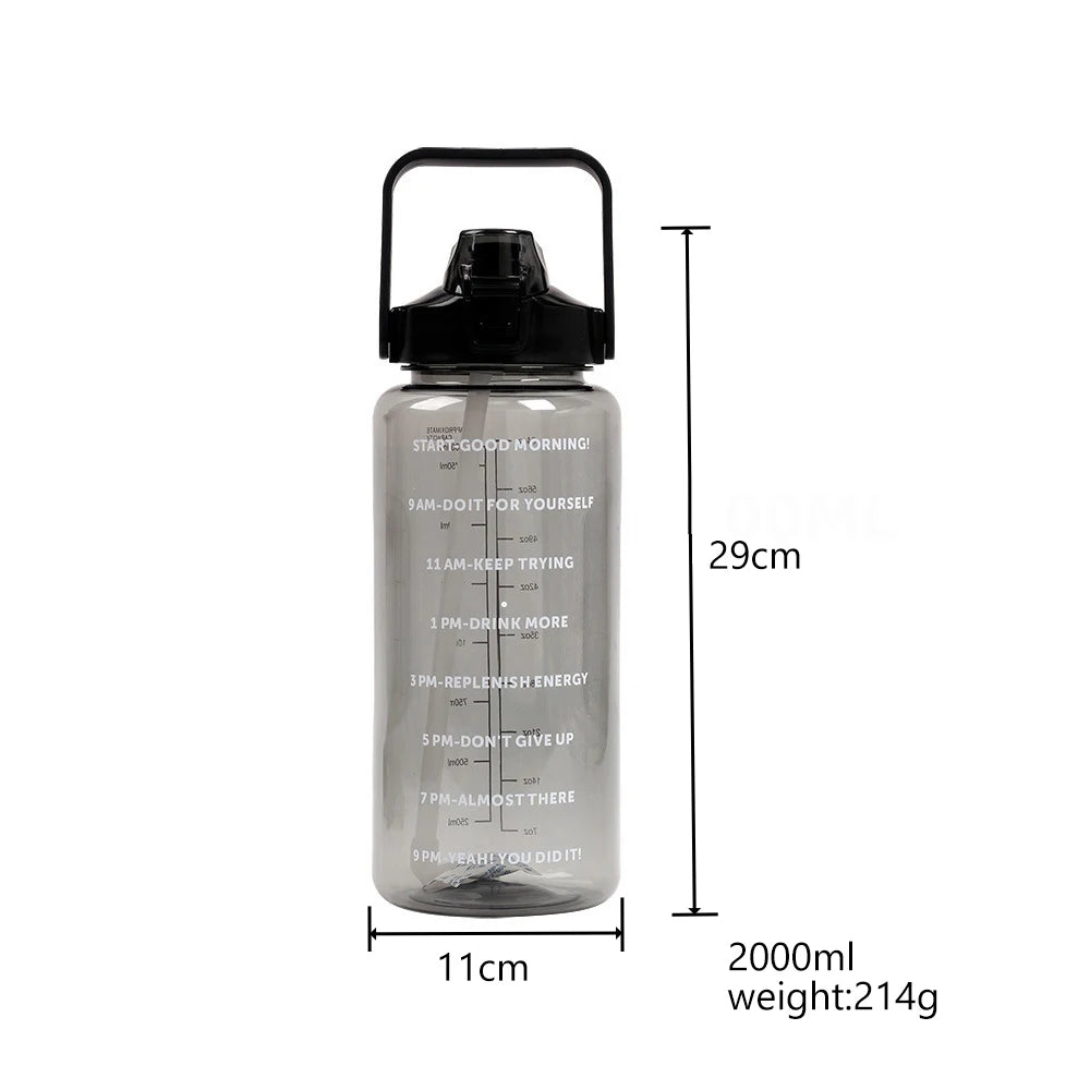 2L Straw Water Bottle