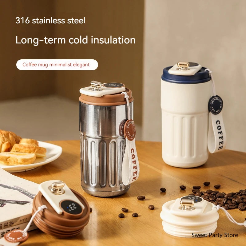 450ML Smart Travel Coffee Mug Display Led Temperature Thermos