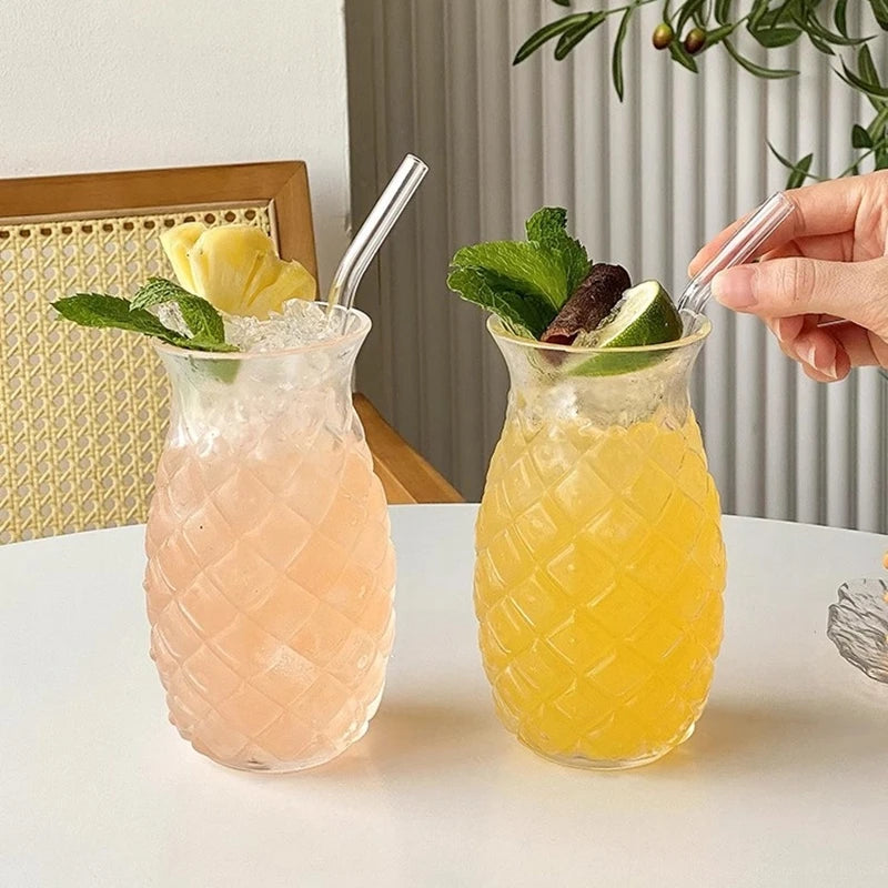 250ml-865ml INS Glass Cup Pineapple Shape