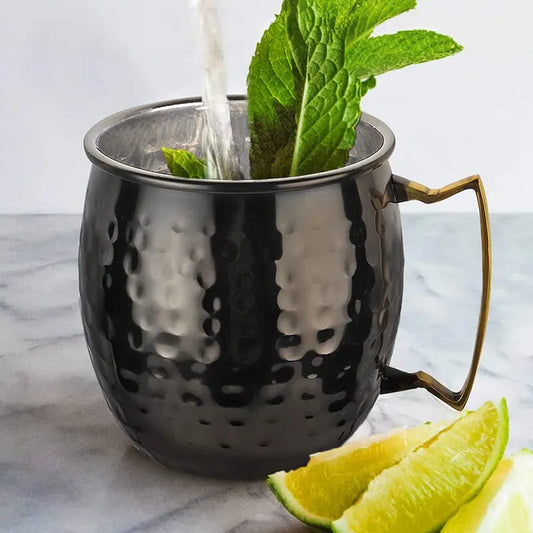 Small Stainless Steel Hammered Point Cocktail Mug