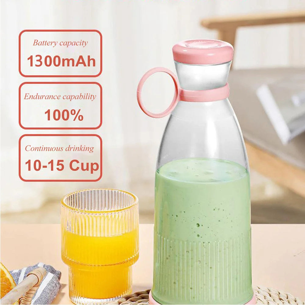 Portable Juice Bottle Mini Fast Electric Blender Smoothie Ice Maker