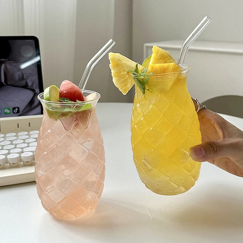 250ml-865ml INS Glass Cup Pineapple Shape